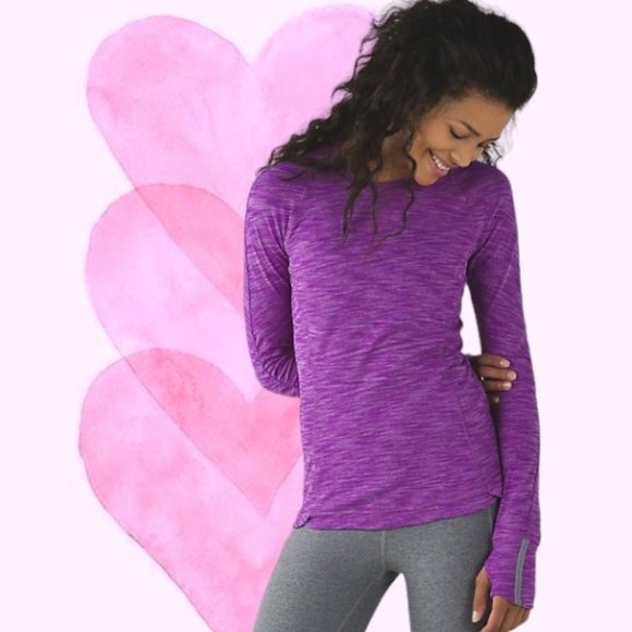 Gorgeous & Very RARE Lululemon Runderful Pullover Top in Heather Tender Violet - Picture 1 of 8